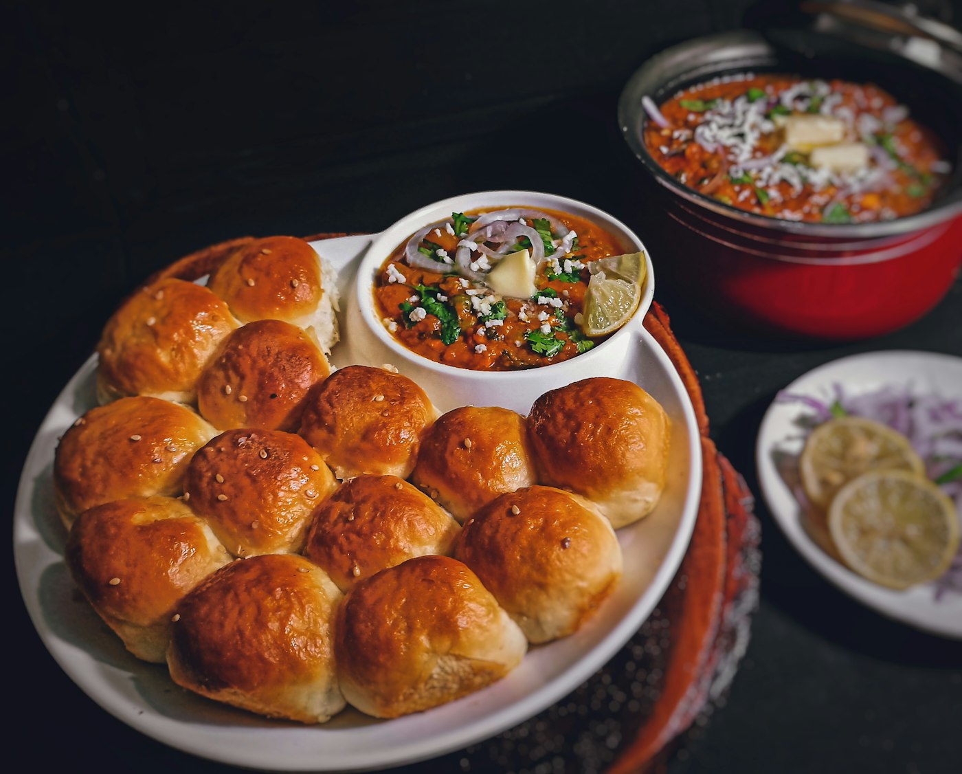Fresh bread and qorma, straight from the kitchen